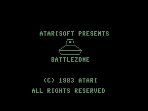 Title Screen of Battlezone for Commodore 64